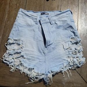 Denim Distressed Shorts Fashion Nova